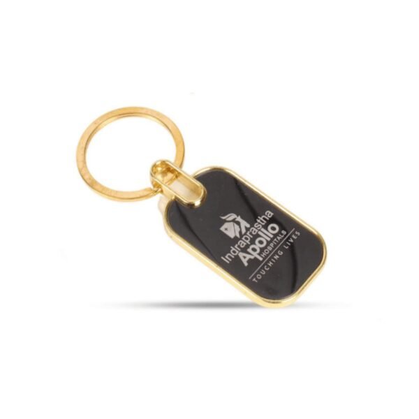 Elegant Black & Gold Gift Set – Custom Pen & Metal Keychain Combo - Image 2