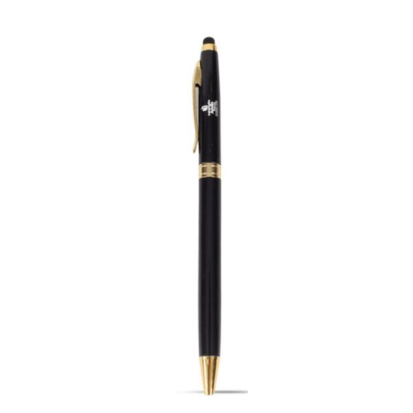 Elegant Black & Gold Gift Set – Custom Pen & Metal Keychain Combo - Image 3