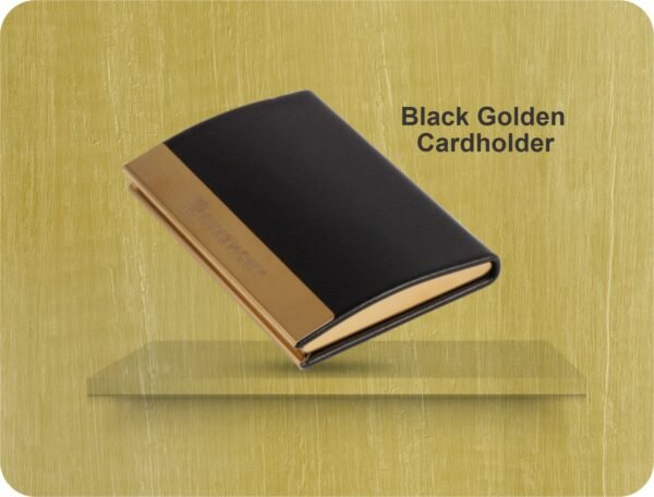 Executive Luxe Black & Gold Cardholder