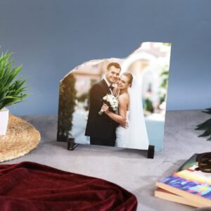 Rustic Edge Stone-Finish Photo Frame